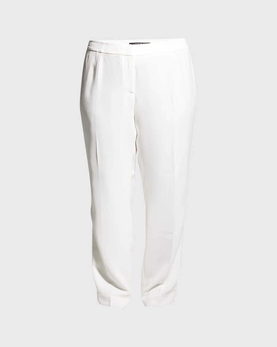 Plus Size Barrow Straight-Leg Crepe Pants